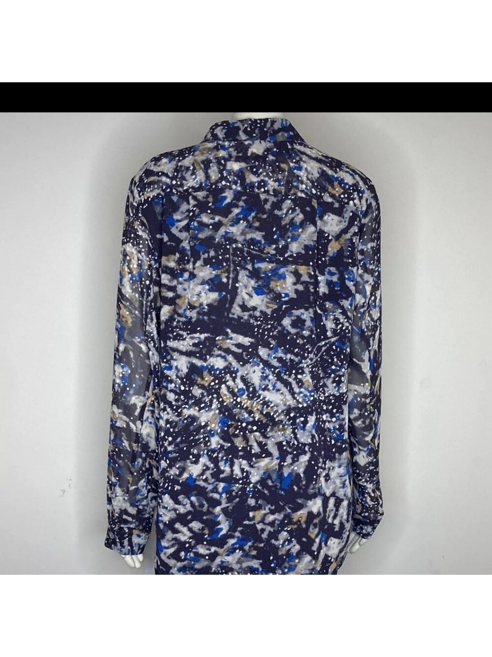 Cabi starry night ruffle chiffon blouse - Picture 4 of 10